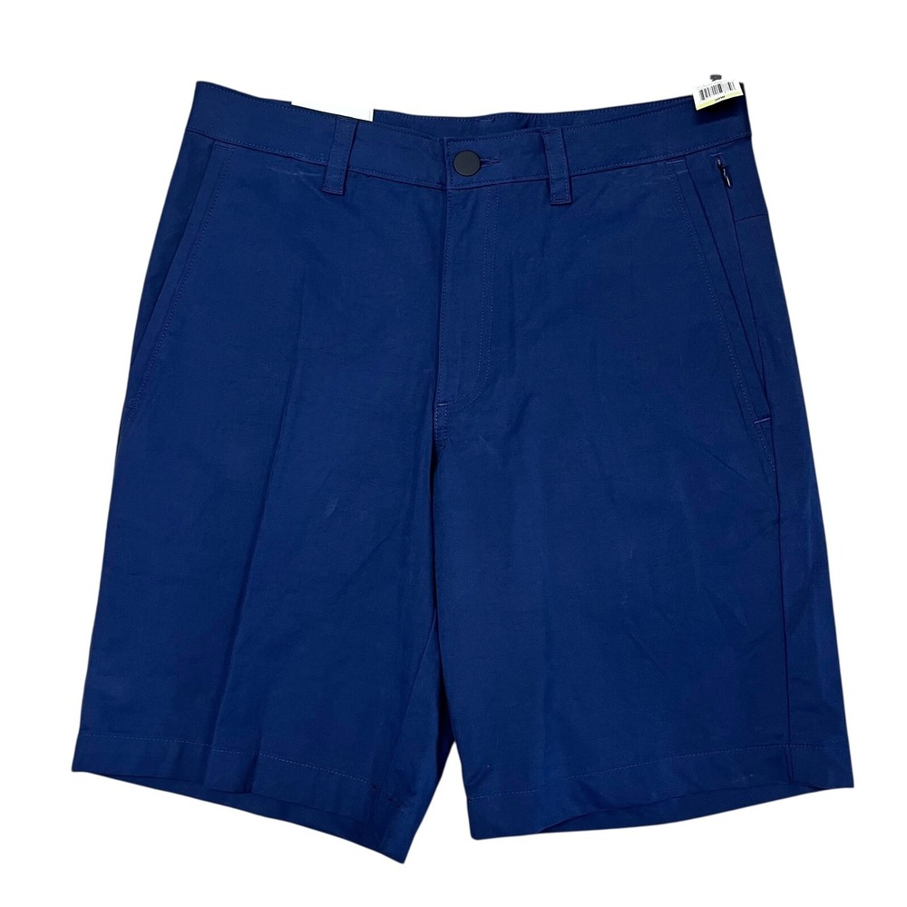 Golf Blue Shorts 30x9.5 Stretch Flat Front Casual Minimalist Everyday Wear